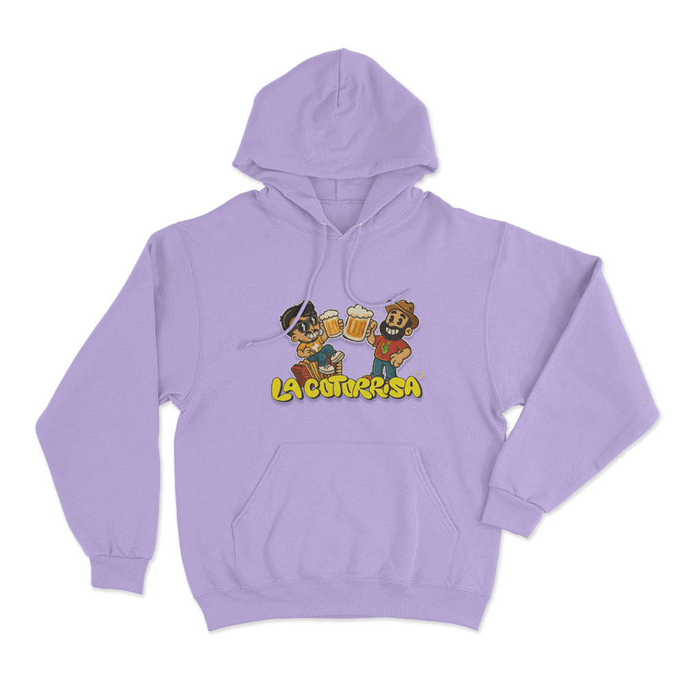 La Cotorrisa Beer Toast Friends Unisex Hoodie Purple La Cotorrisa Beer Toast Friends Unisex Hoodie Purple
