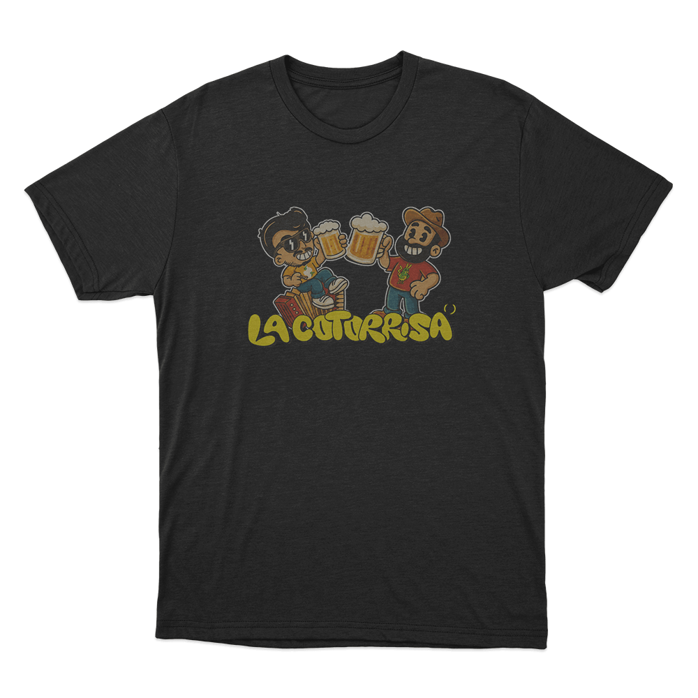 La Cotorrisa Beer Toast Friends Unisex T Shirt Black La Cotorrisa Beer Toast Friends Unisex T Shirt Black