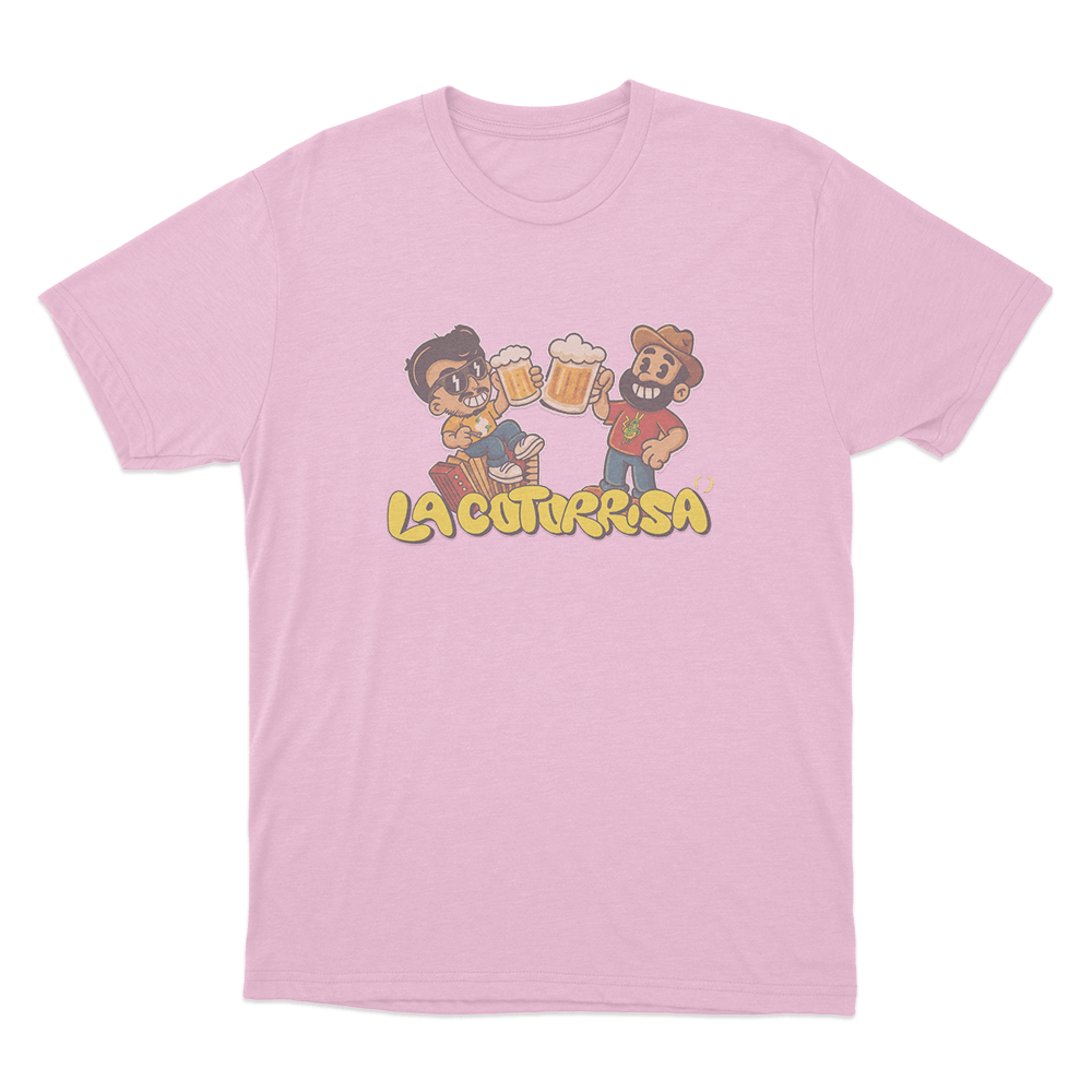 La Cotorrisa Beer Toast Friends Unisex T Shirt Pink La Cotorrisa Beer Toast Friends Unisex T Shirt Pink