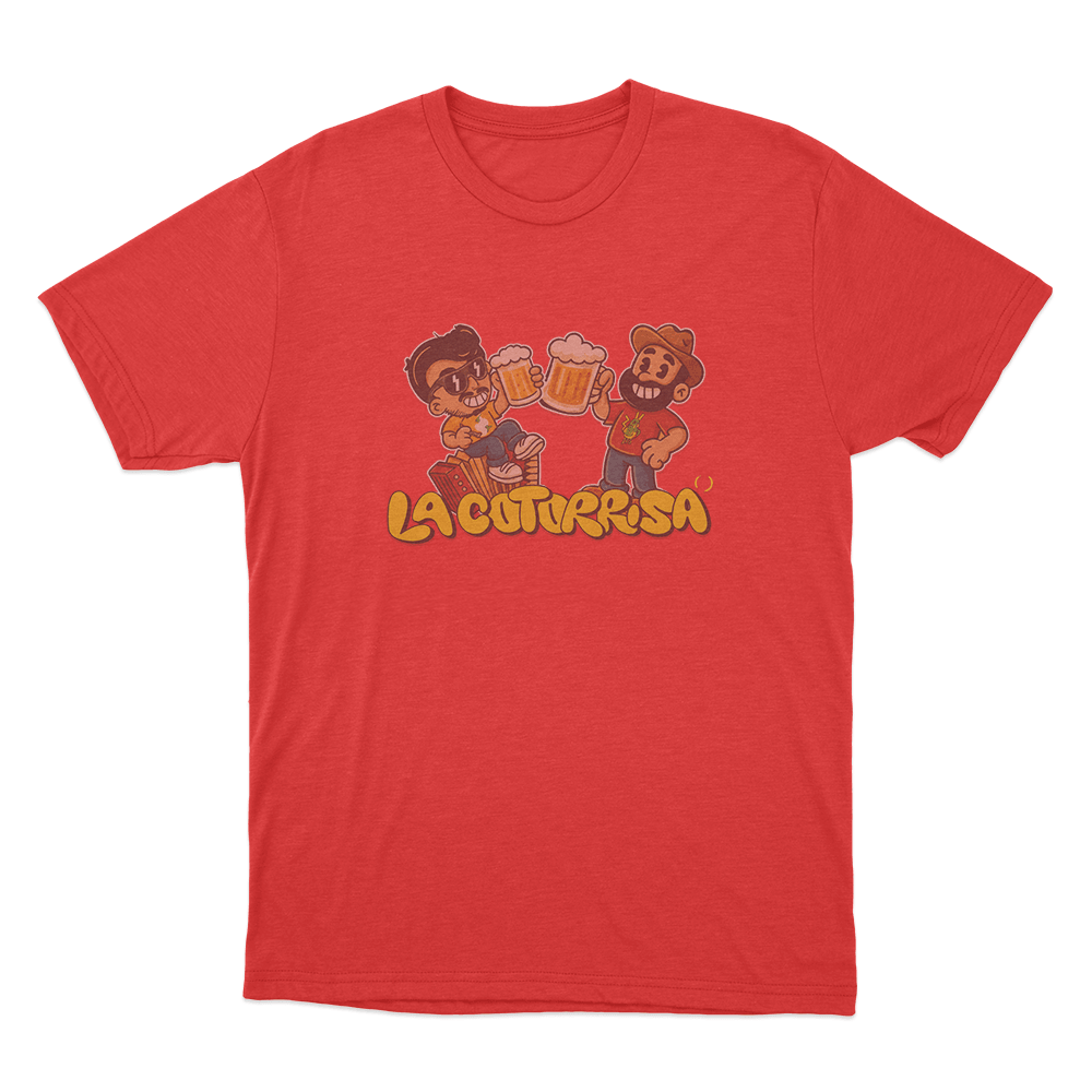 La Cotorrisa Beer Toast Friends Unisex T Shirt Red La Cotorrisa Beer Toast Friends Unisex T Shirt Red