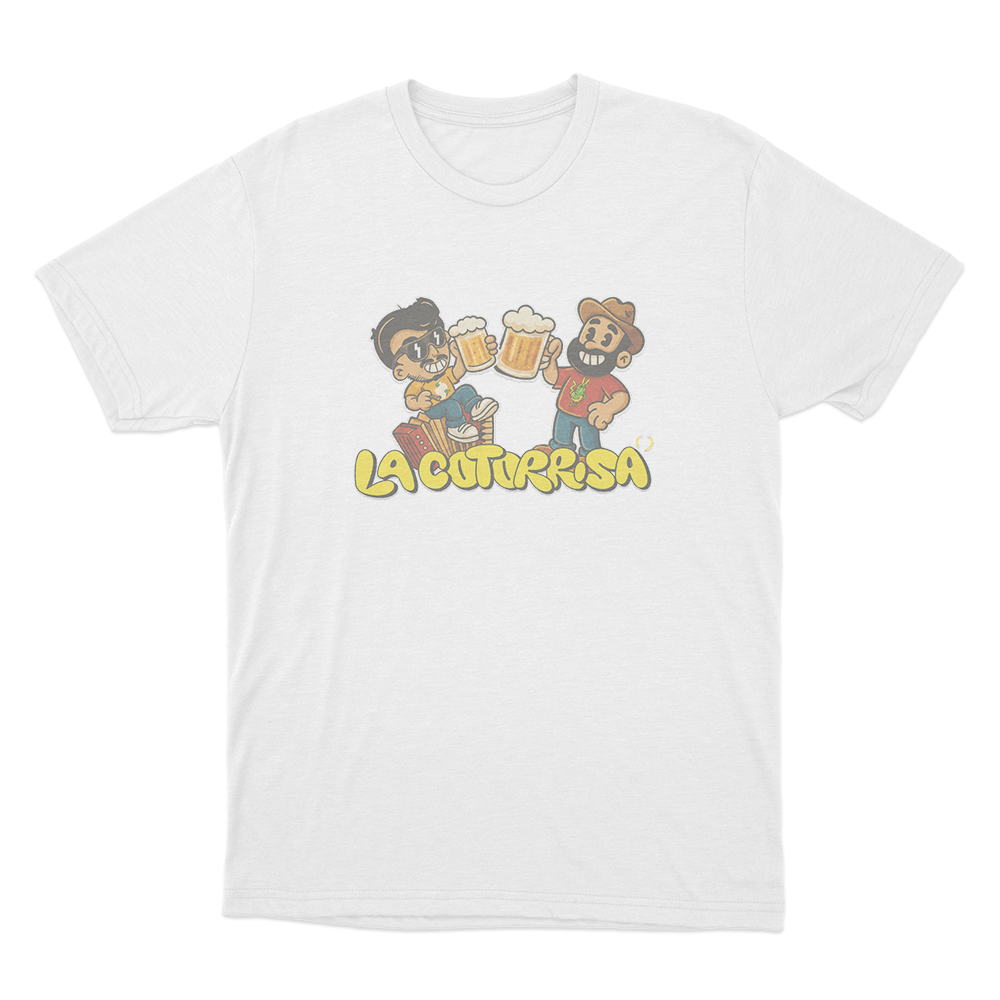 La Cotorrisa Beer Toast Friends Unisex T Shirt White La Cotorrisa Beer Toast Friends Unisex T Shirt White