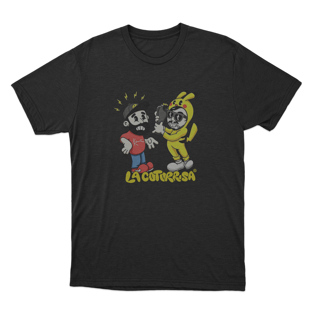 La Cotorrisa Cartoon Duo Unisex T Shirt Black La Cotorrisa Cartoon Duo Unisex T Shirt Black