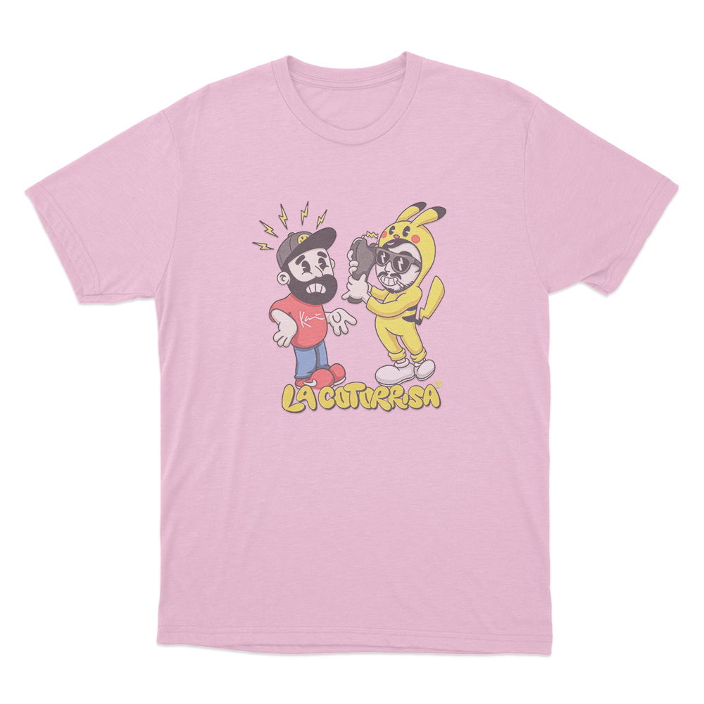 La Cotorrisa Cartoon Duo Unisex T Shirt Pink La Cotorrisa Cartoon Duo Unisex T Shirt Pink