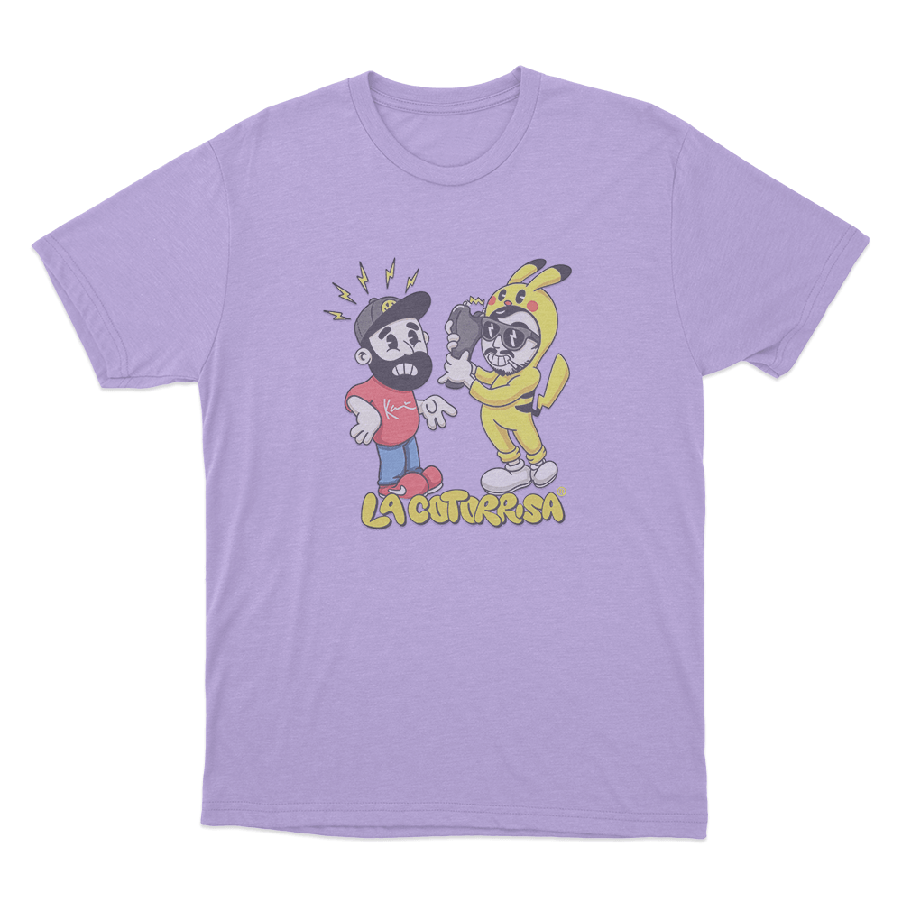 La Cotorrisa Cartoon Duo Unisex T Shirt Purple La Cotorrisa Cartoon Duo Unisex T Shirt Purple