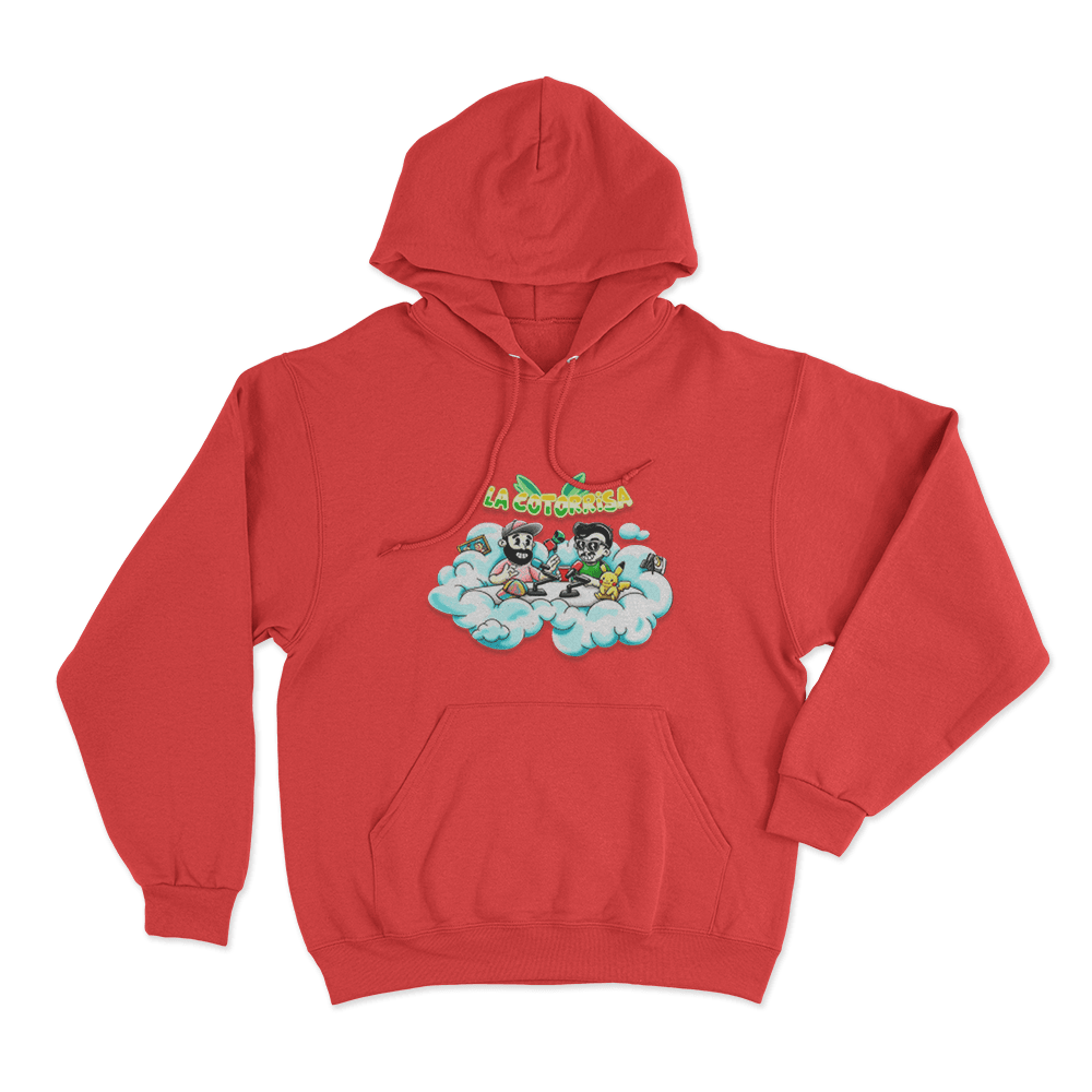 La Cotorrisa En Las Nubes Unisex Hoodie Red La Cotorrisa En Las Nubes Unisex Hoodie Red