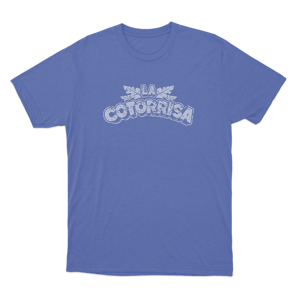 La Cotorrisa Vintage Leaf Logo Unisex T Shirt Blue La Cotorrisa Vintage Leaf Logo Unisex T Shirt Blue